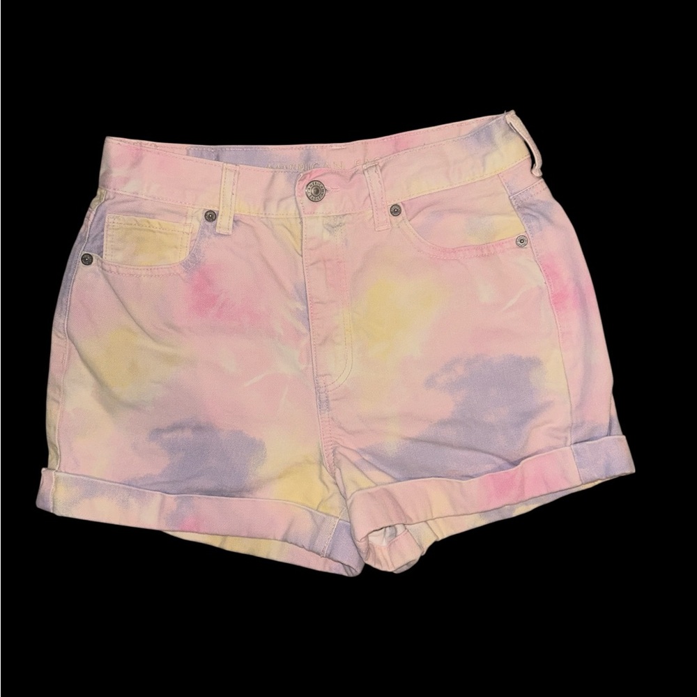 American Eagle Outfitters Tie Dye Pastel Mom Shorts Size 4